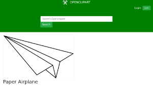 openclipart圖庫：Paper Airplane