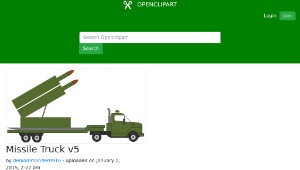 openclipart圖庫：Missile Truck v5