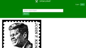 openclipart圖庫：President Kennedy