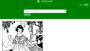 openclipart圖庫：Cute Young Girl in a Dress