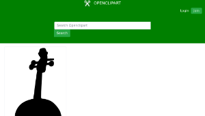 openclipart圖庫：Violin Silhouette-資源代表圖