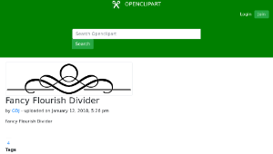 openclipart圖庫：Fancy Flourish Divider-資源代表圖