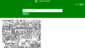 openclipart圖庫：Piece of the Berlin Wall at Mauerpark Outlines-資源代表圖