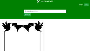 openclipart圖庫：Birds Ribbon Frame縮圖