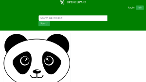 openclipart圖庫：Panda with a Heart-資源代表圖
