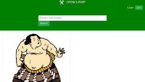 openclipart圖庫：Sumo Wrestler - Hand Out-資源代表圖