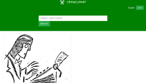 openclipart圖庫：Man Typing