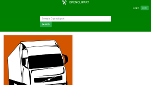 openclipart圖庫：Black and white truck-資源代表圖