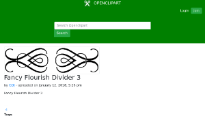 openclipart圖庫：Fancy Flourish Divider 3縮圖