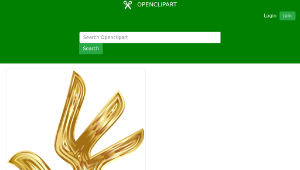 openclipart圖庫：Gold Dove Hand縮圖