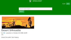 openclipart圖庫：Desert Silhouette縮圖