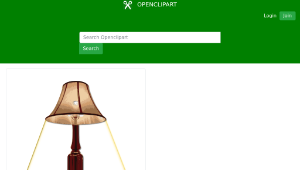 openclipart圖庫：table lamp turn on-資源代表圖