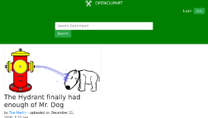openclipart圖庫：The Hydrant finally had enough of Mr. Dog