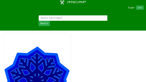 openclipart圖庫：Snow flake - dark縮圖