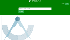 openclipart圖庫：Circle and Ruler | Zirkel und Winkelmesser縮圖