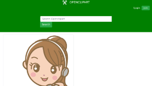 openclipart圖庫：Female Call Centre Worker (#1)