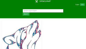 openclipart圖庫：Iridescent Chrome Tribal Wolf No Background-資源代表圖