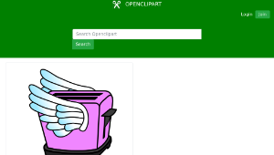 openclipart圖庫：Pink Flying Toaster-資源代表圖