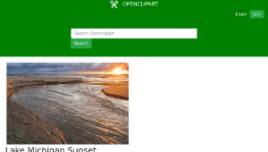 openclipart圖庫：Lake Michigan Sunset Daily Sketch-資源代表圖