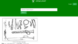 openclipart圖庫：The History of Musical Instruments Woodcut-資源代表圖