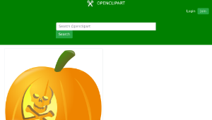 openclipart圖庫：Skull pumpkin-資源代表圖