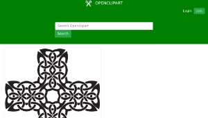 openclipart圖庫：Celtic Knot Cross 2