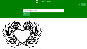 openclipart圖庫：Heart Line Art-資源代表圖