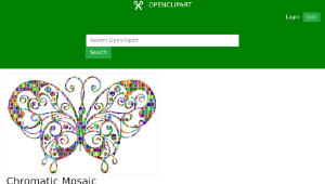 openclipart圖庫：Chromatic Mosaic Flourish Butterfly-資源代表圖