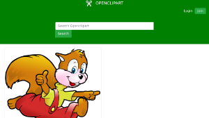 openclipart圖庫：squirrel runner縮圖