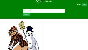 openclipart圖庫：Making a snowman縮圖