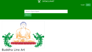 openclipart圖庫：Buddha Line Art-資源代表圖