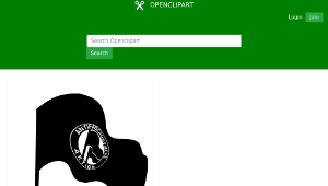 openclipart圖庫：Antifascist holding an antifa flag-資源代表圖