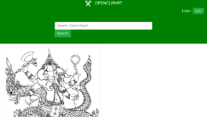 openclipart圖庫：Hindu Elephant God縮圖