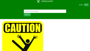 openclipart圖庫：Caution-資源代表圖