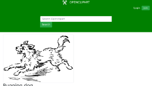 openclipart圖庫：Running dog縮圖