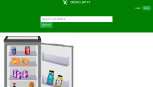 openclipart圖庫：Fridge Open