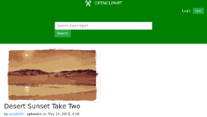 openclipart圖庫：Desert Sunset Take Two