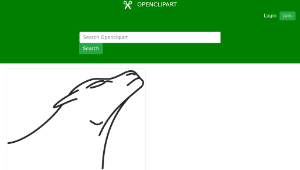 openclipart圖庫：Lioness line drawing縮圖