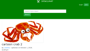 openclipart圖庫：cartoon crab 2-資源代表圖