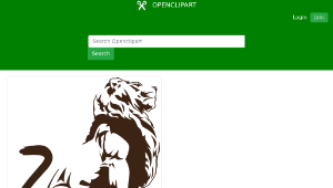 openclipart圖庫：Stylistic Lion Silhouette-資源代表圖