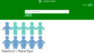 openclipart圖庫：Papercut | Papierfigur
