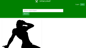 openclipart圖庫：Woman Posing Fashion Silhouette