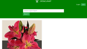openclipart圖庫：Flowers make good smell縮圖