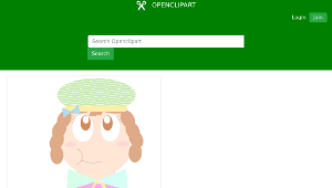 openclipart圖庫：Cartoon girl縮圖