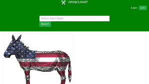 openclipart圖庫：Patriotic Donkey-資源代表圖