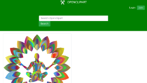openclipart圖庫：Prismatic Abstract Blossom Yoga Pose