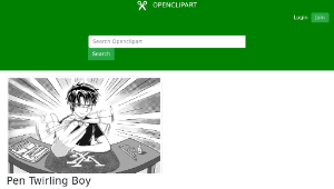 openclipart圖庫：Pen Twirling Boy-資源代表圖