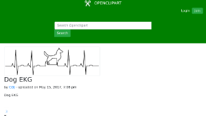 openclipart圖庫：Dog EKG