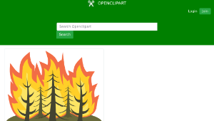 openclipart圖庫：Forest fire-資源代表圖