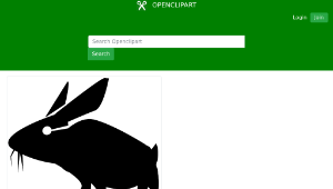 openclipart圖庫：Rabbit (Stencil)